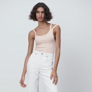 Zara Asymmetric Rib Bodysuit